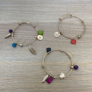Alex & Ani Set of 3 Gold Bangles